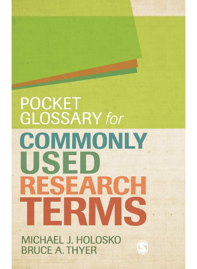 Pocket Glossary for Commonly Used Research Terms
