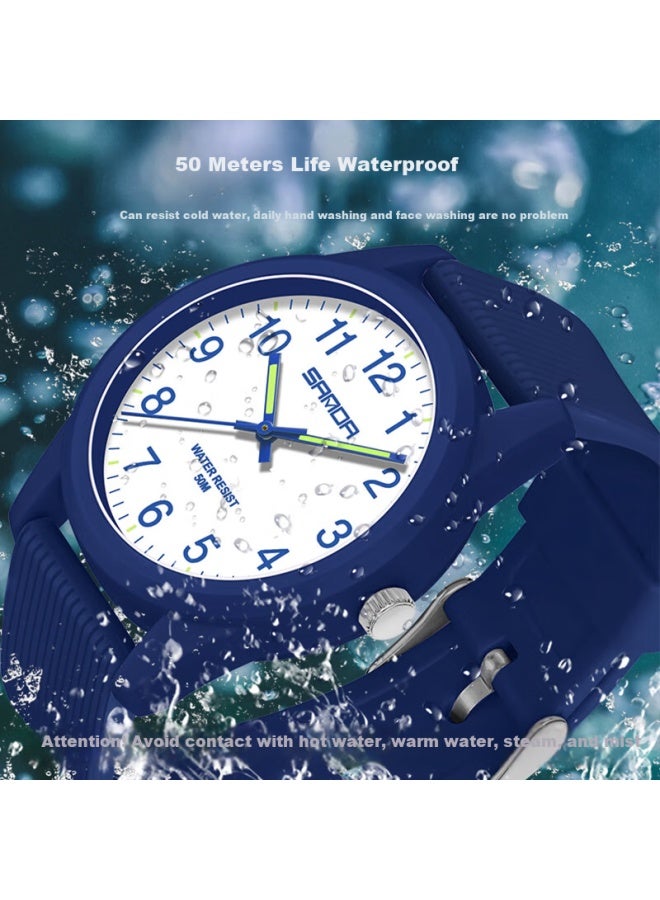 Sanda Watch For Men And Women, Students, Fashion Simple Design, Suitable For Middle And High School Students, Civil Servant Exam, Waterproof Children's Quartz Watch - Image 3