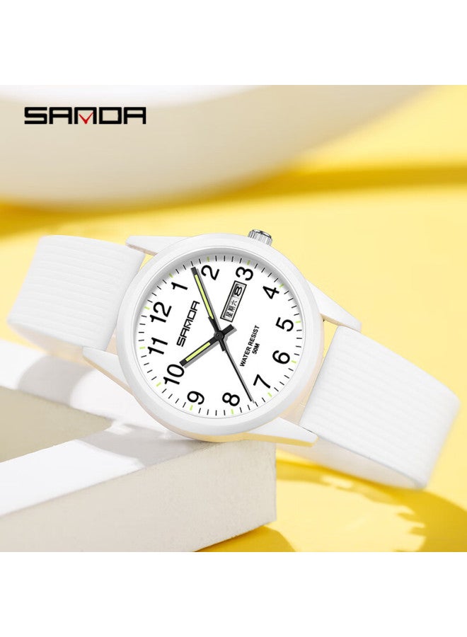 Sanda Watch For Men And Women, Students, Fashion Simple Design, Suitable For Middle And High School Students, Civil Servant Exam, Waterproof Children's Quartz Watch - Image 1