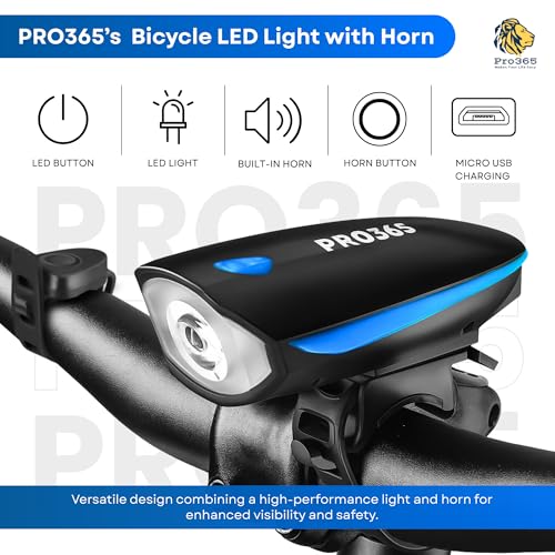 PRO365 USB Rechargeable Bicycle Light Combo – 250 Lumens Front LED Headlight & Rear Tail Light | 3 Light Modes | Waterproof Bike Safety Lights with 1 Year Warranty - Image 2