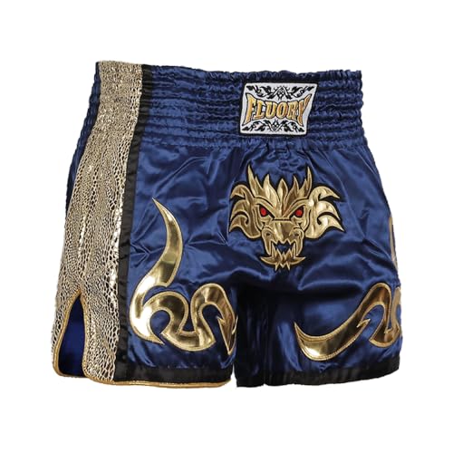 FLUORY Muay Thai Shorts Boxer Shorts Boxing Trunks Kick Martial Arts Training Gym Clothing for Men Women Professional Boxing - Image 2