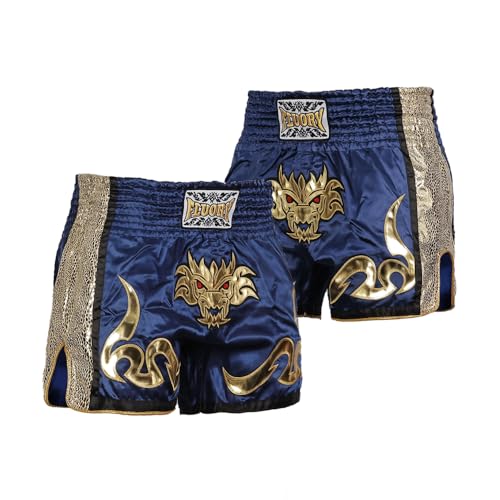 FLUORY Muay Thai Shorts Boxer Shorts Boxing Trunks Kick Martial Arts Training Gym Clothing for Men Women Professional Boxing - Image 1