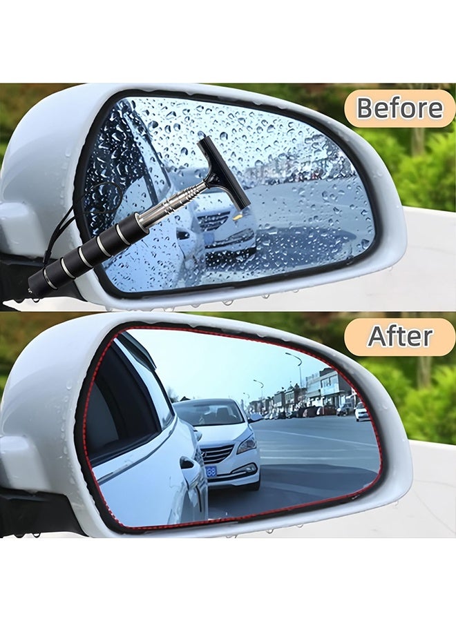 1 Pack 1 Pc Retractable Car Side Mirror Squeegee, Portable Car Mirror Cleaner Wiper, Automotive Cleaning Tool for All Vehicles, Rainy & Foggy Weather - Image 5