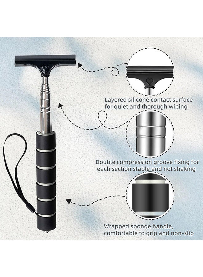 1 Pack 1 Pc Retractable Car Side Mirror Squeegee, Portable Car Mirror Cleaner Wiper, Automotive Cleaning Tool for All Vehicles, Rainy & Foggy Weather - Image 2
