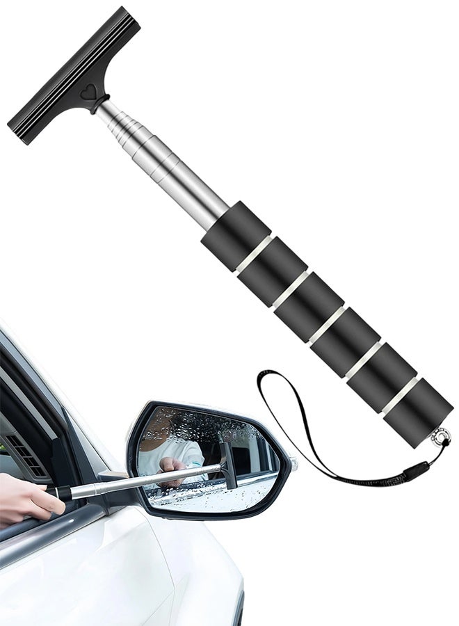 1 Pack 1 Pc Retractable Car Side Mirror Squeegee, Portable Car Mirror Cleaner Wiper, Automotive Cleaning Tool for All Vehicles, Rainy & Foggy Weather - Image 1