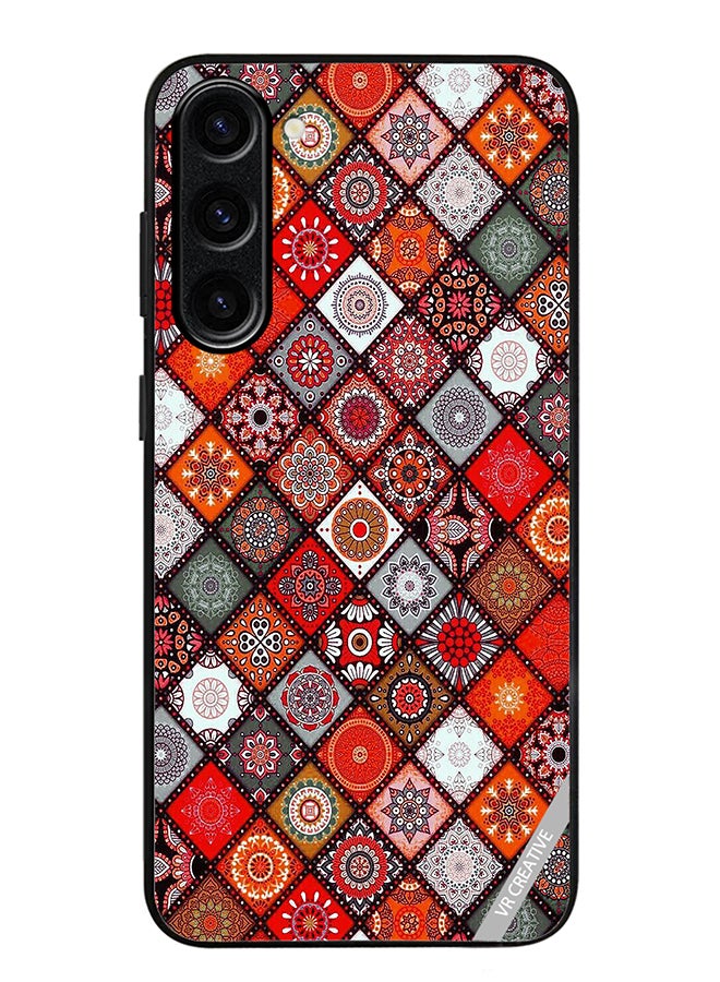 Protective Case Cover For Samsung Galaxy S24 Mandala Design Multicolour
