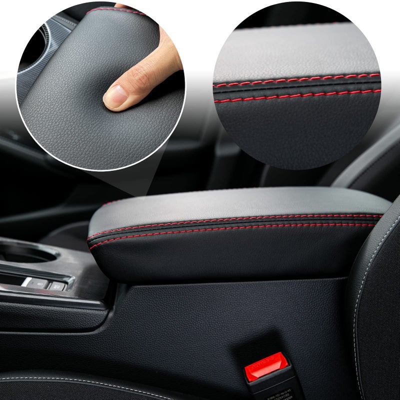 CKE Compatible with Honda Civic 2026 2025 2024 2023 2022 with CVT Car Center Console Armrest Cover Armrest Storage Box Lids Seat Cover Protector -Black (Red line) - Image 5