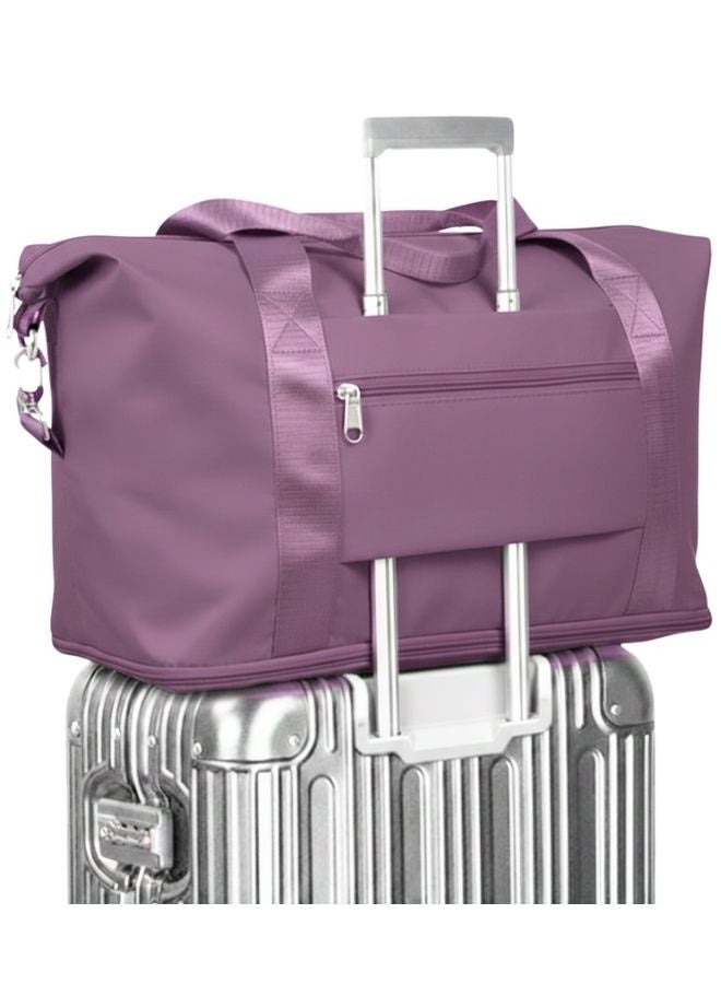 هونغ فو حقيبة رياضية قابلة للتوسيع مقاومة للماء للسفر والجيم والتمارين اليومية – شنطة متعددة الاستخدامات مع جيوب تنظيم داخلية واسعة وخفيفة الوزن لتخزين الملابس والمعدات الرياضية والأغراض الشخصية - Image 4