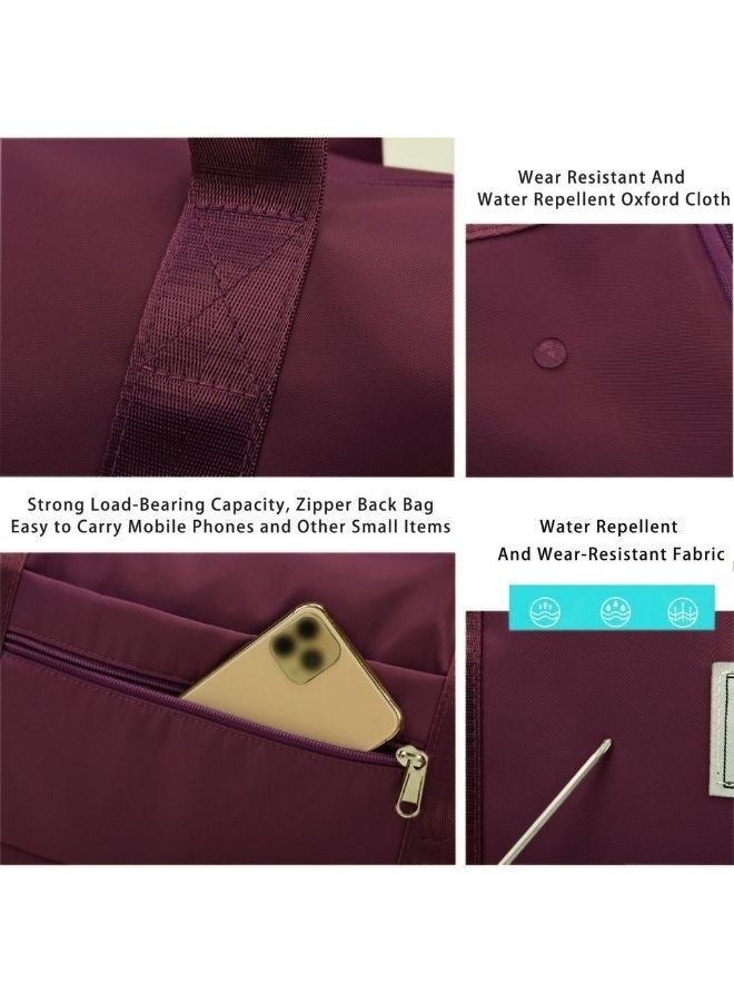 هونغ فو حقيبة رياضية قابلة للتوسيع مقاومة للماء للسفر والجيم والتمارين اليومية – شنطة متعددة الاستخدامات مع جيوب تنظيم داخلية واسعة وخفيفة الوزن لتخزين الملابس والمعدات الرياضية والأغراض الشخصية - Image 5