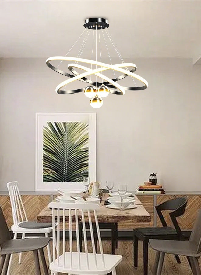 Modern and minimalist Nordic-style star-shaped chandelier - Restaurant ceiling light featuring LED stars - Black star-shaped chandelier - Suitable for bedrooms, dining rooms and living rooms - Image 3