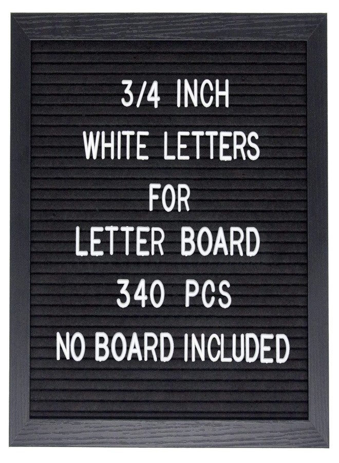 G GAMIT Pre-Cut 3/4 Inch White Letters for Felt Letter Board,340pcs plastic letters including Characters,Numbers,Symbols&Emoji for Message Board - (No Board Included) - Image 1
