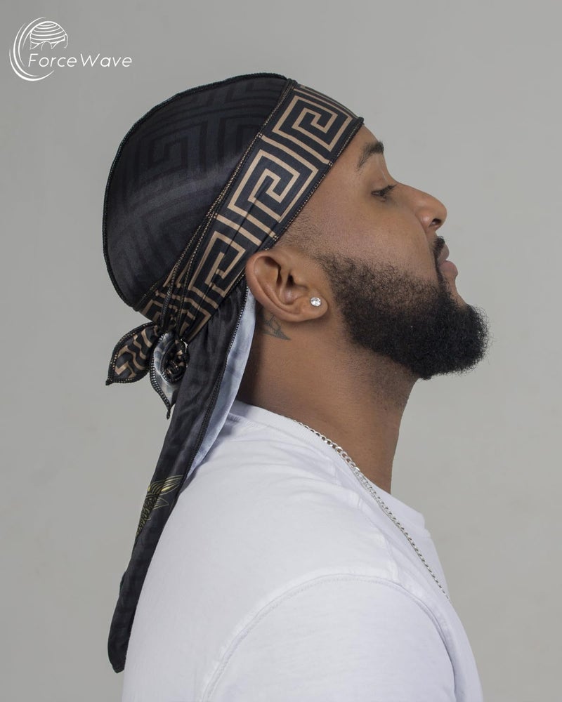 ForceWave Durag for Men Designer for Waves Silky Durag Du rag with Designed Pattern - Image 4