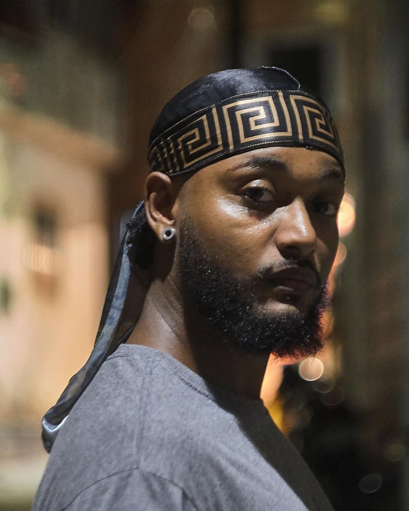 ForceWave Durag for Men Designer for Waves Silky Durag Du rag with Designed Pattern - Image 2