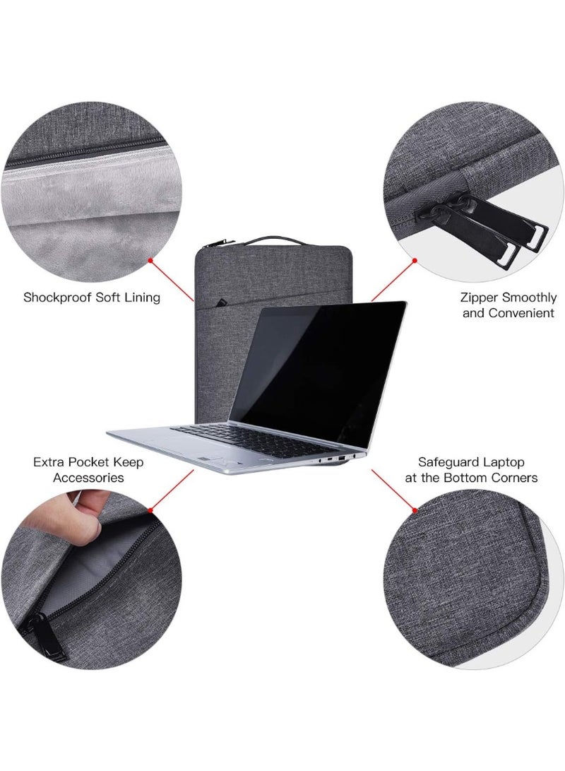 نادراب حقيبة كمبيوتر محمول مقاومة للماء مقاس 14.1-15.4 بوصة، حقيبة كمبيوتر محمول كبيرة الحجم، حقيبة سفر، حقيبة واقية للكمبيوتر اللوحي، حقيبة كمبيوتر محمول (مناسبة لجهاز ماك الجديد مقاس 16 بوصة) - Image 3