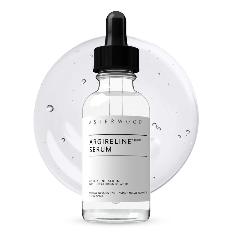 Asterwood Argireline Serum with Hyaluronic Acid - Peptide Serum for Face - Wrinkle Reducing, Anti-Aging, Nourishing - Fragrance-Free - 1 Fl Oz - Image 1