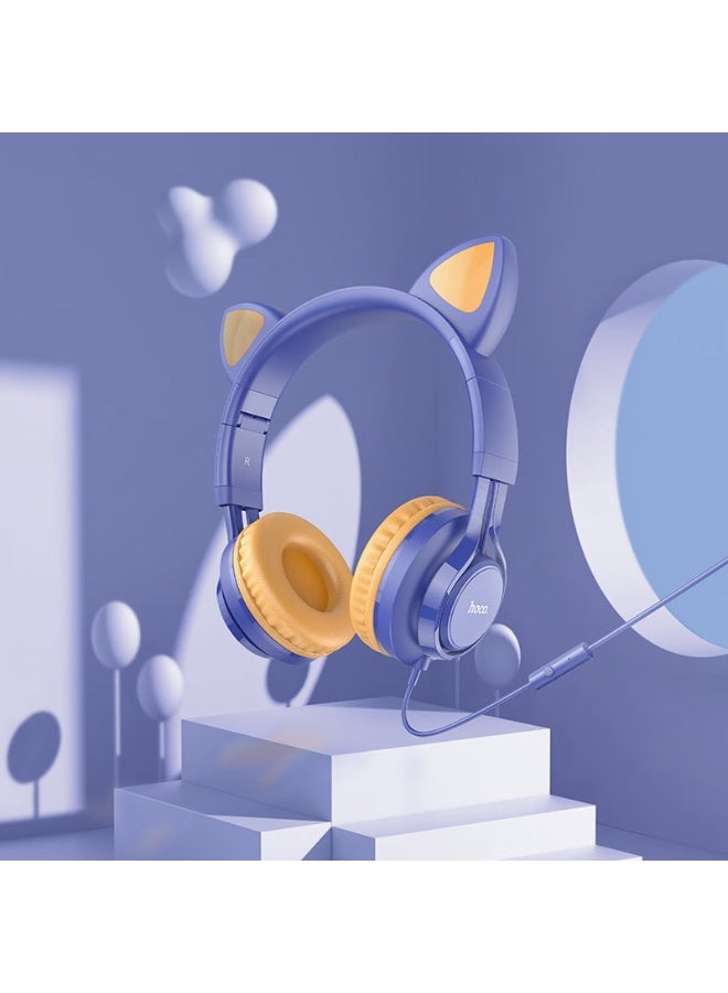 W36 Cat ear headphones with mic Multicolor - Image 2