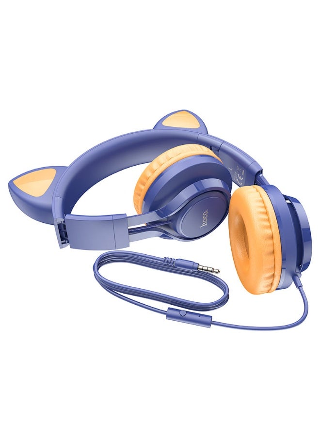 W36 Cat ear headphones with mic Multicolor - Image 3