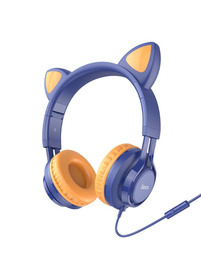 W36 Cat ear headphones with mic Multicolor - Image 1