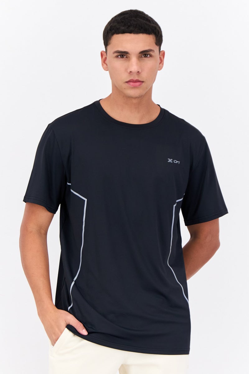 RBX Men Sportswear Fit Short Sleeves Training T-Shirt, Black - Image 1