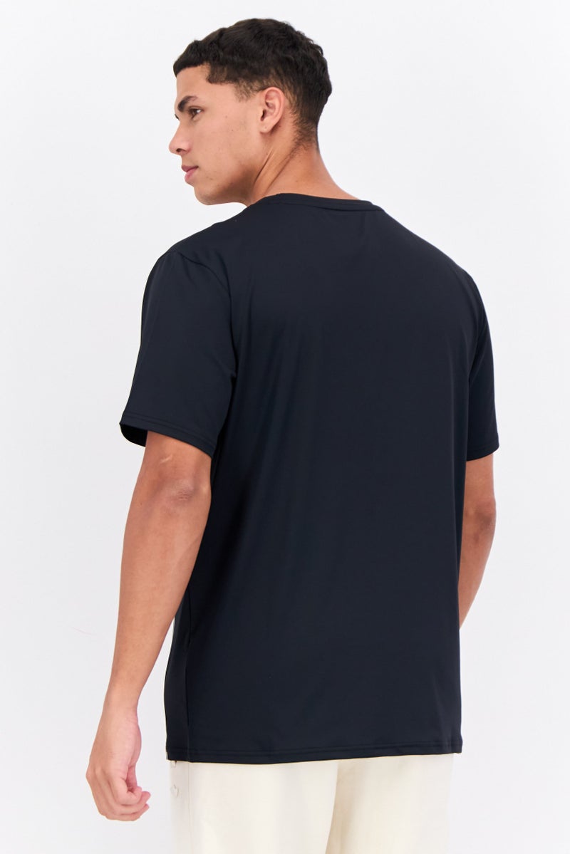 RBX Men Sportswear Fit Short Sleeves Training T-Shirt, Black - Image 3