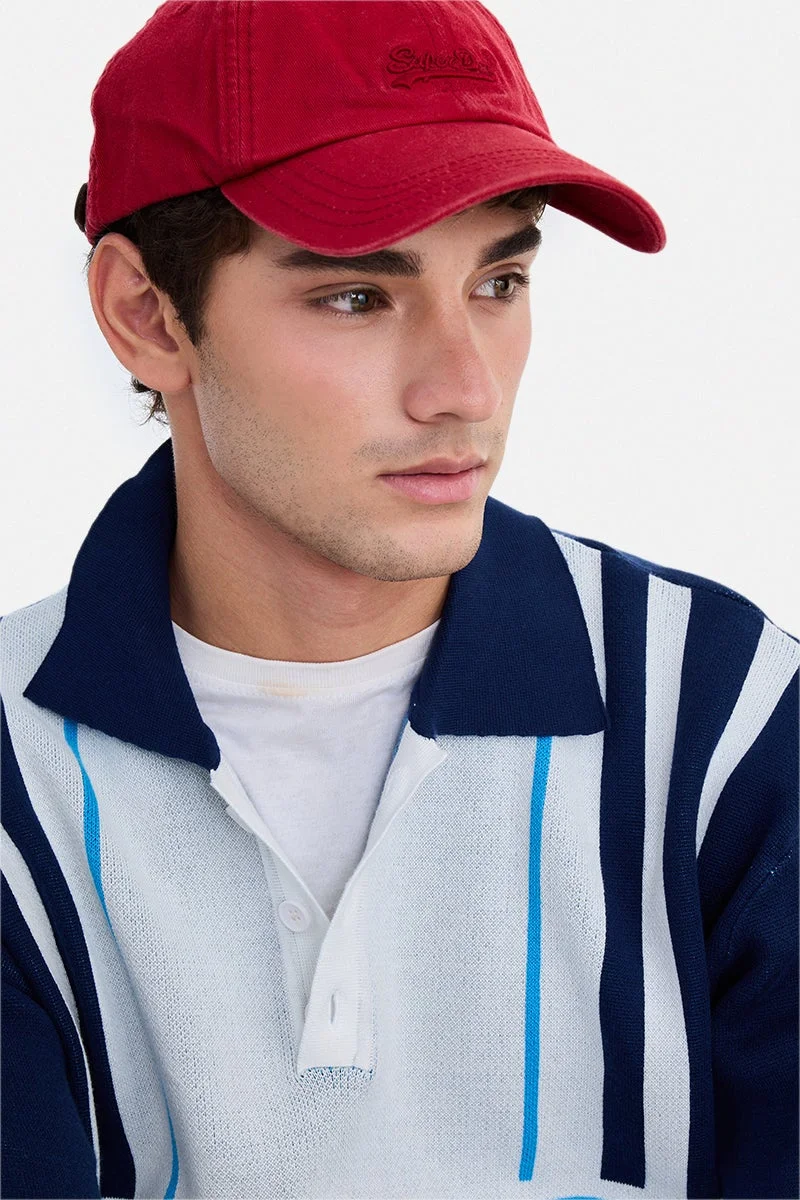 سنيتش Navy Blue Embroidered Half Sleeve Oversized Streetwear T-Shirt