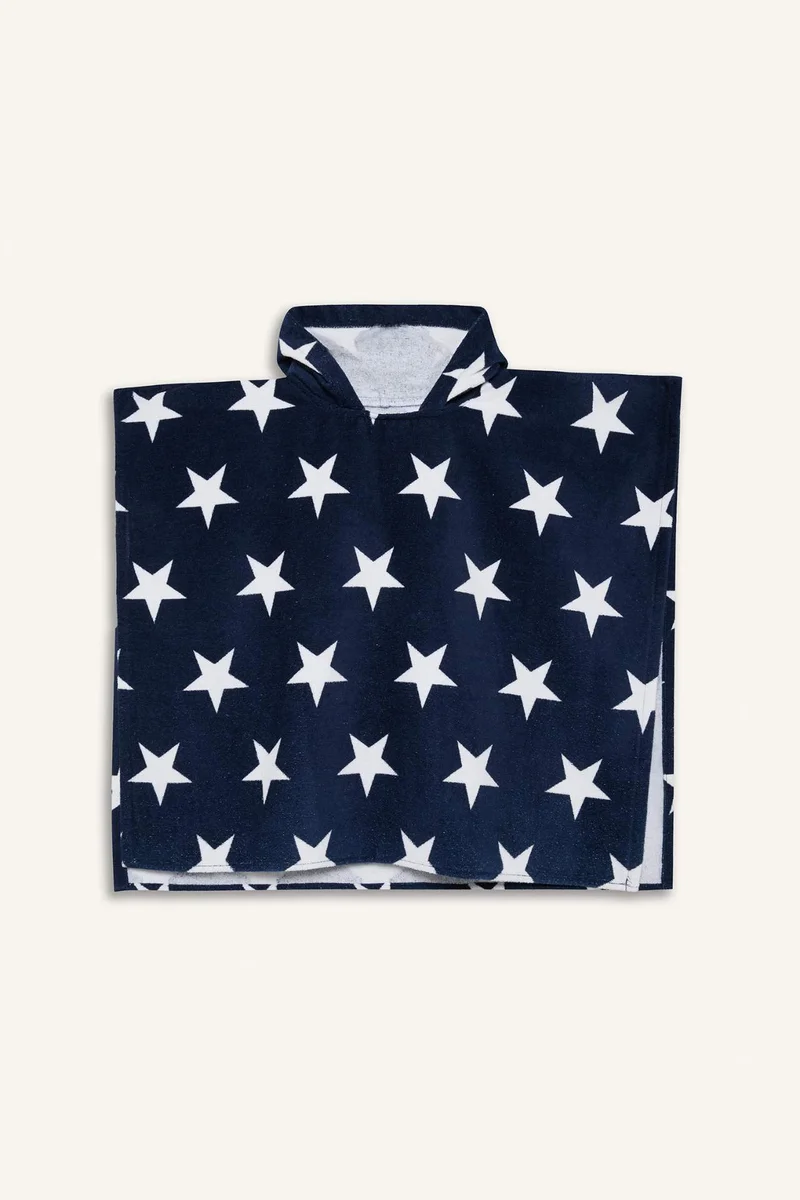 Defacto Boy Patterned Cotton Poncho Towel