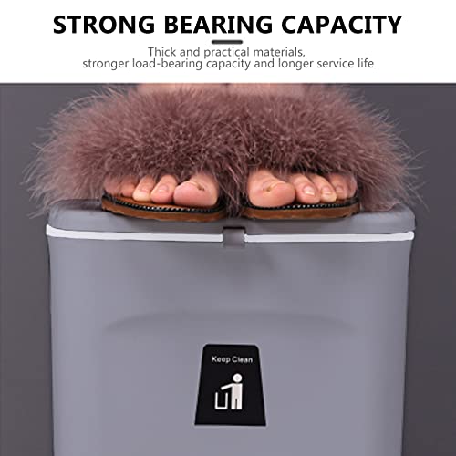 TOPROAD Kitchen Hanging Trash Can, 2.4 Gallon Wall Mounted Counter Waste Compost Bin, Small Garbage Can with Lid for Cupboard/Bathroom/Bedroom/Office/Camping/Under Sink(Grey) - Image 5