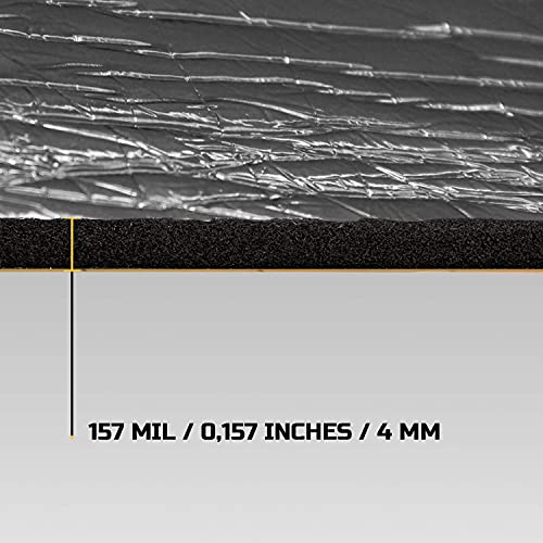 Siless Liner 157 mil (4 mm) 51 sqft Aluminum Foil Finish Car Sound Deadening & Heat Insulation Closed Cell Foam - PE Foam Sound Deadener - Image 3