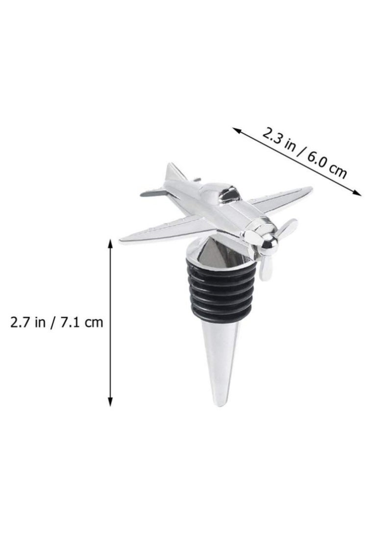 KASTWAVE 4 PCS Wine Stopper Bottle Stopper Wine Saver, Reusable Wine Stopper Used, Wine Champagne Preservation Plug, Aircraft Style Beer Wine Spout Saver Beverage Bottle Seal  - Image 2