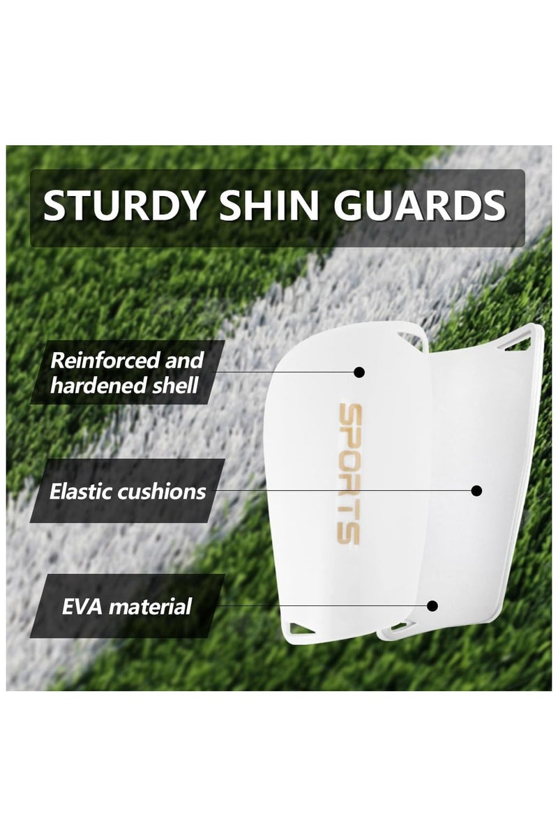 1 Pair Grip Soccer Socks, 1 Pair Soccer Sleeve Socks with 1 Pack Shin Guards and 2 Shin Straps, Football Game Set 6 Pcs - Image 4