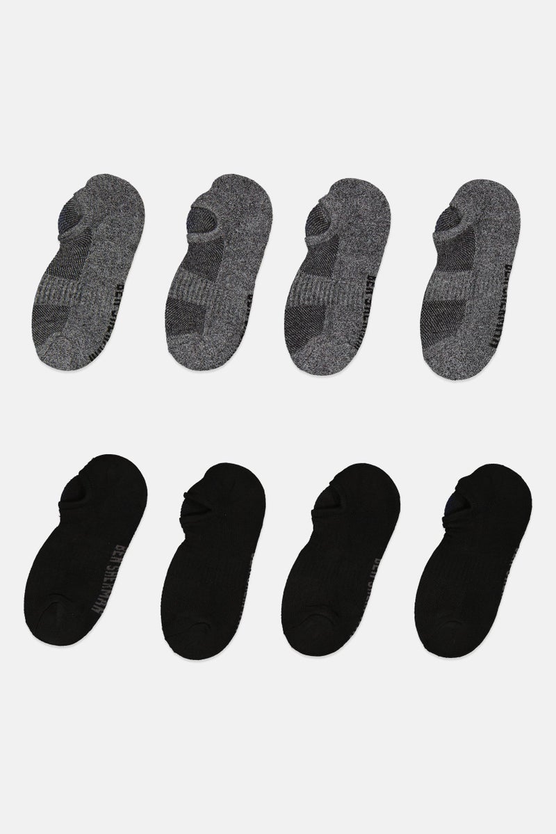Ben Sherman Men 8 Pairs Brand Logo No Show Cut Socks, Multicolor  - Image 3