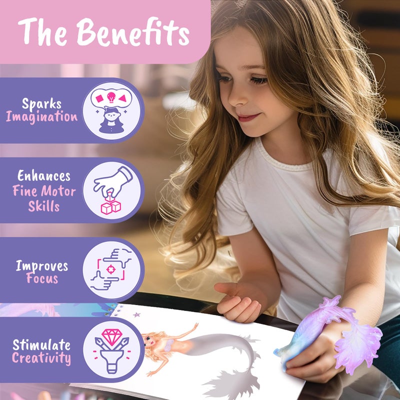 BSCOOL Sticker Dress up Mermaid - Sticker Activity Book for Kids. Learn Girls Fashion Design for Mermaid with Stickers and Guides for Kids 5 and up. Little Designer Creativity Book - Image 5