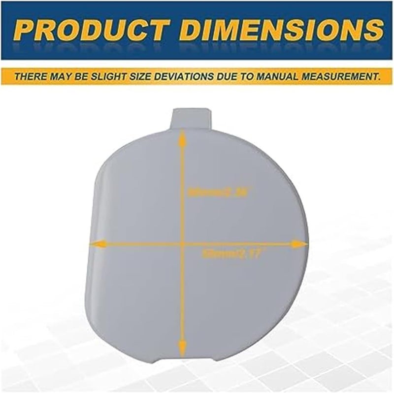 QASULER Red Tow Hook Eye Cover for Mazda 3 Axela - Image 2