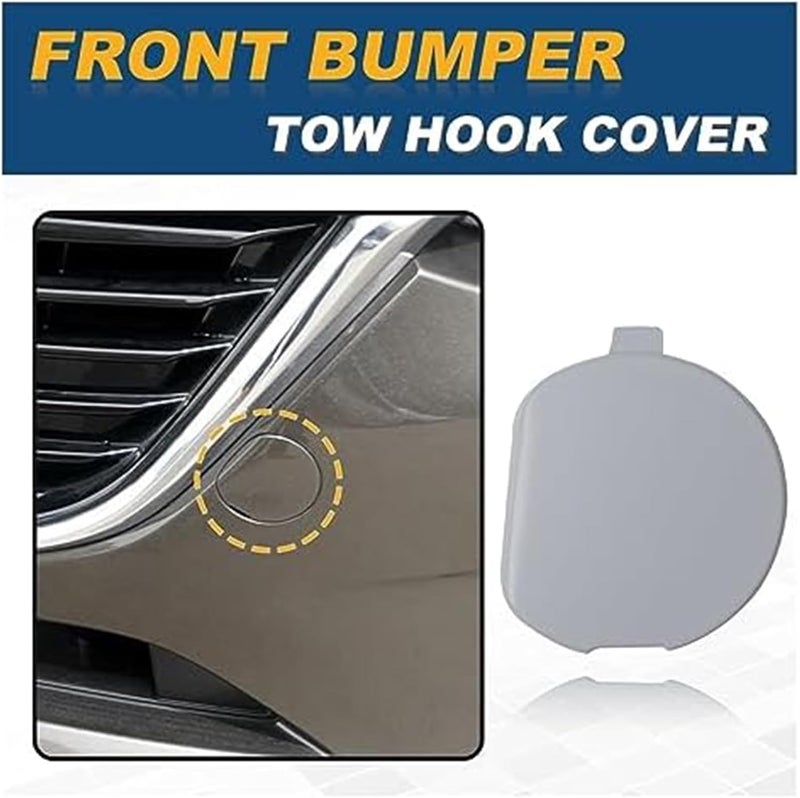 QASULER Red Tow Hook Eye Cover for Mazda 3 Axela - Image 3
