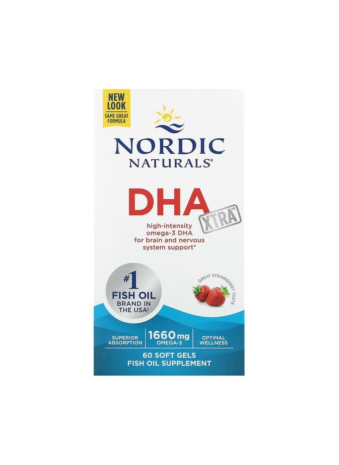 DHA Xtra, Strawberry, 60 Soft Gels