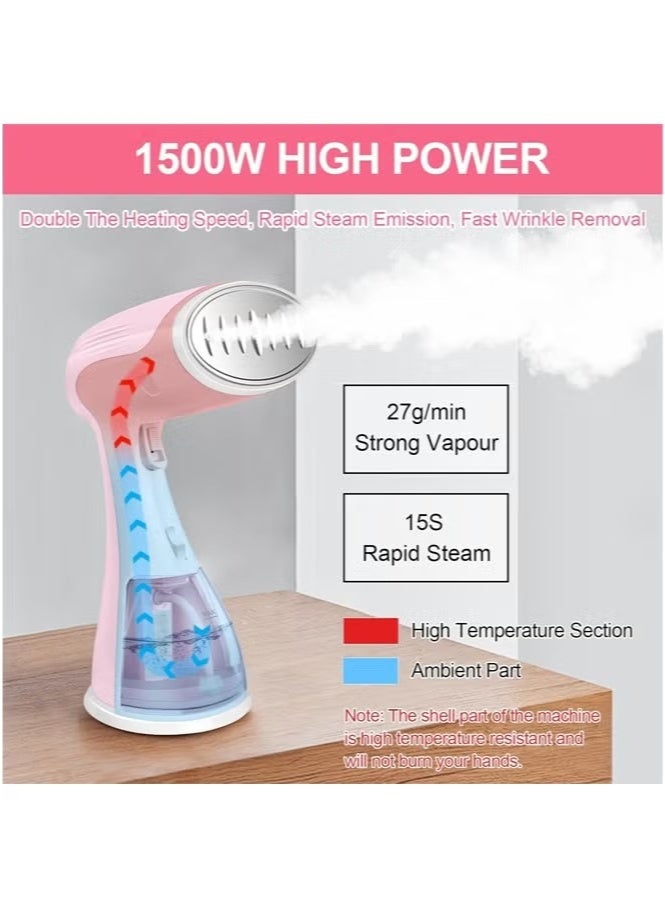 TOSCANA U Garment Steamer Iron,High-Power Handheld Garment Steamer Clothes Steamer Portable Steam Iron 35s Fast Heat-up Ironing Wrinkle Remover -1500W 300ML - Image 5