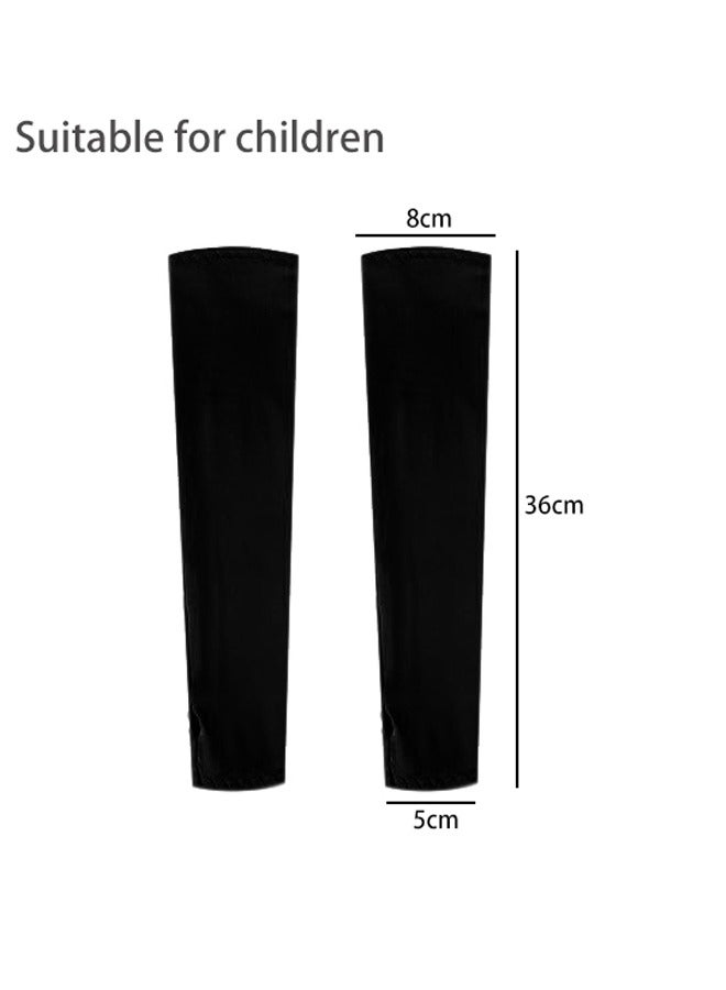 5 Pairs Arm Sleeves for Kids with Thumb Hole UV Sun Protection Sleeves Compression Sleeves Cooling Arm Cover Boys Girls Outdoor Sports Multi Colors - Image 2