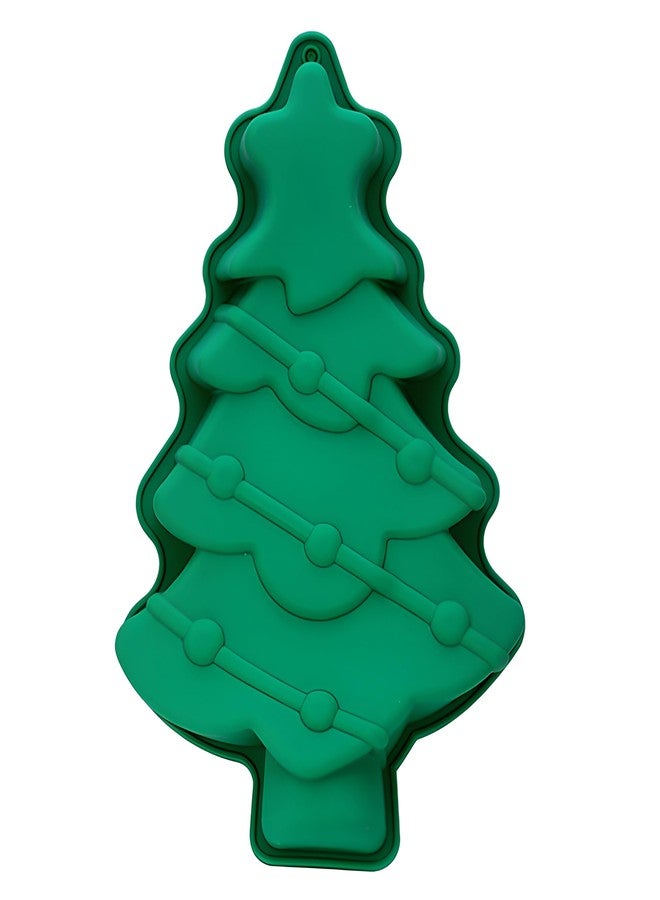 Wetco Kitchen - 3D Large Christmas Tree Cake Silicone Mold for Baking Non-Stick Shapes Cake Pan (Random Color) - Image 1
