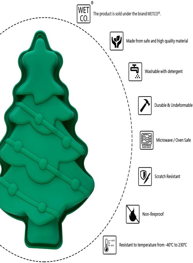 Wetco Kitchen - 3D Large Christmas Tree Cake Silicone Mold for Baking Non-Stick Shapes Cake Pan (Random Color) - Image 4