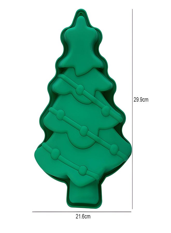 Wetco Kitchen - 3D Large Christmas Tree Cake Silicone Mold for Baking Non-Stick Shapes Cake Pan (Random Color) - Image 2