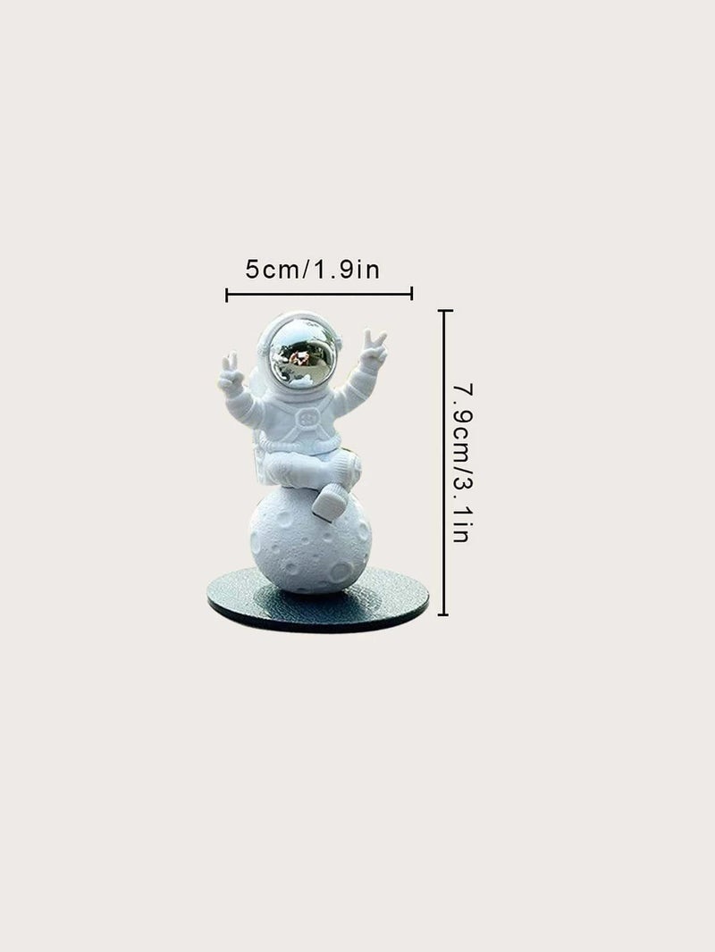 HEAVY DRIVER® Astronaut Figure Statue Figurine Sculpture Home Office Decoration Silver C - Image 4