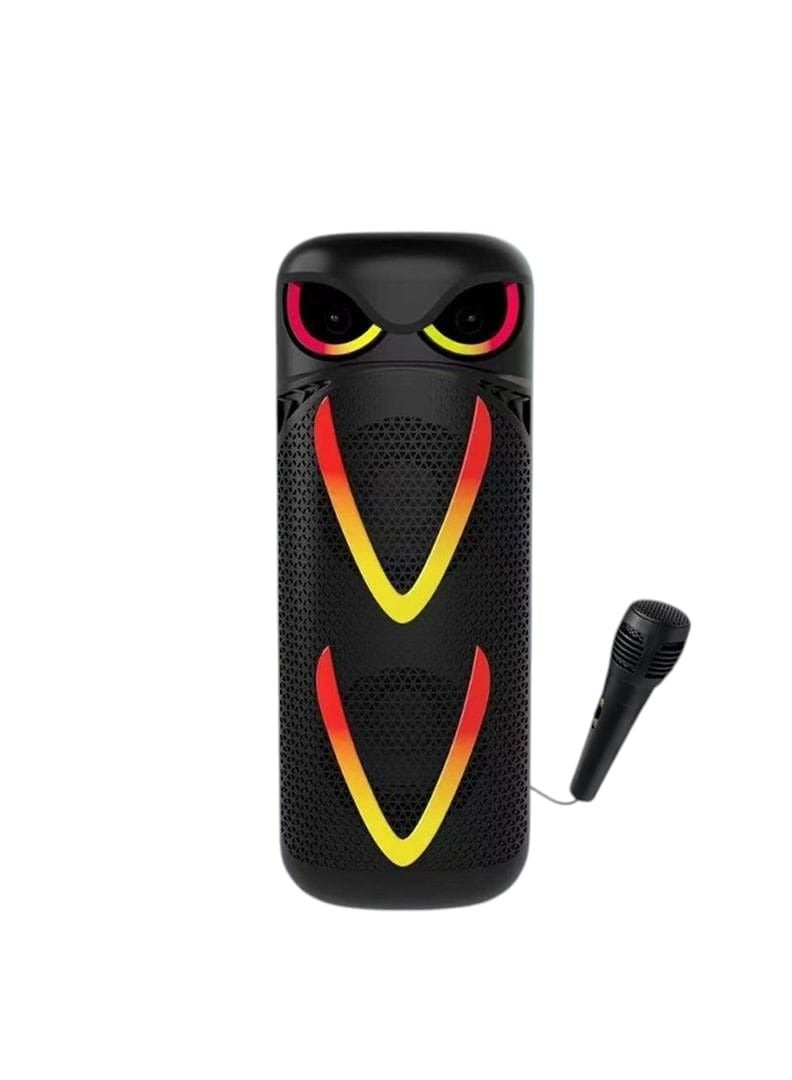 زيرو مكبر صوت بتصميم جديد ZR-670S 1.0 بتصميم جديد مع ميكروفون وبطارية - لون أسود - Image 1