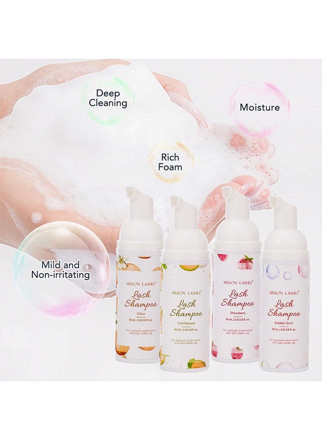 ARISON LASHES Rash Shampoo, Eyelash Shampoo Foaming Cleanser, Gentle Foaming Cleanser for Eyelash Extensions, Paraben & Sulfate Free, for Home Care & Salon, Strawberry 60ml - Image 3
