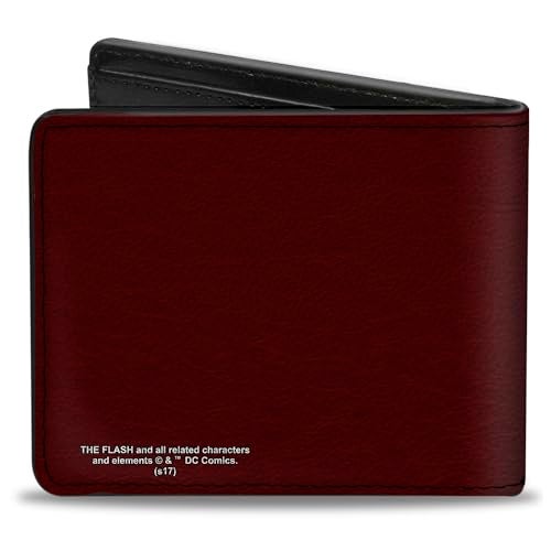 Buckle Down Buckle-Down Men's PU Bifold Wallet, Maroon, 4.0" x 3.5" - Image 2