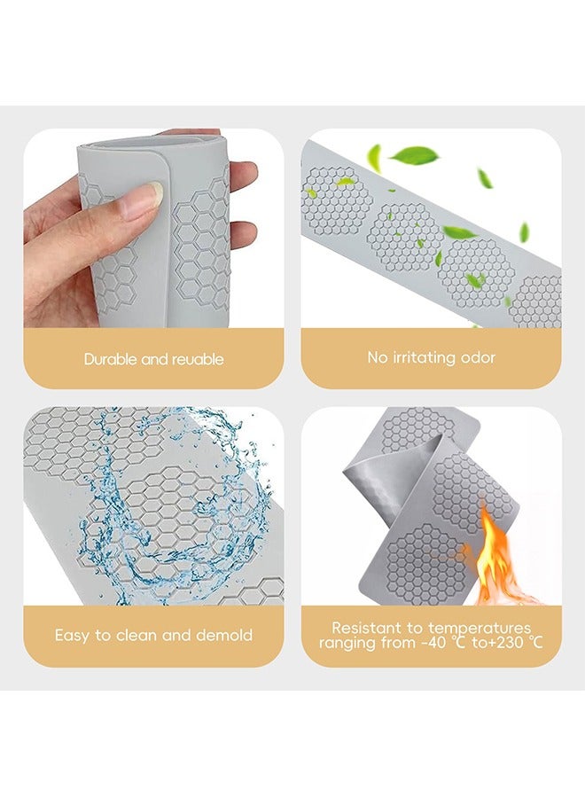 الوجبة قطعتان من قوالب العسل المصنوعة من السيليكون، حصيرة الدانتيل على شكل خلية نحل، قوالب الفوندان، قوالب السيليكون ثلاثية الأبعاد على شكل خلية نحل للخبز، الكعك، الشوكولاتة، تزيين الحلوى للمطبخ - Image 3