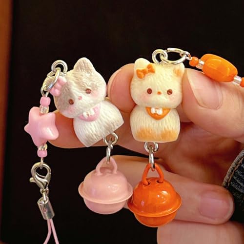Aeenioy 3PCS Phone Charms, Siamese Cat Bell Charm for Phone Case, Cute Bag Charms for Women, Kawaii Keychain for Girls, Mobile Charm, Cat Keychain - Image 5
