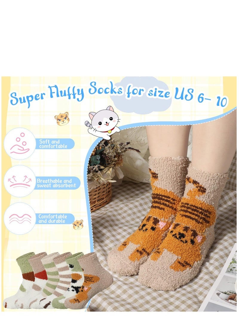 KASTWAVE 14 Pairs Womens Fuzzy Socks Soft Fluffy Socks Winter Warm Socks Cute Slipper Socks for Women Girls Gifts - Image 2