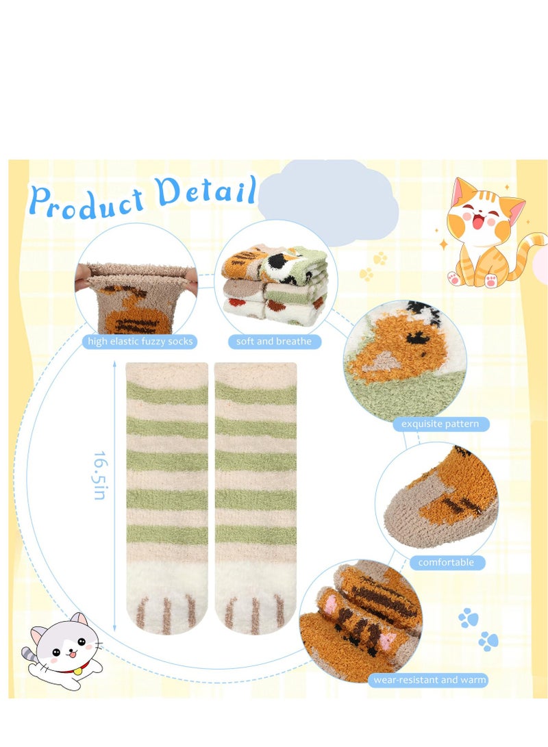 KASTWAVE 14 Pairs Womens Fuzzy Socks Soft Fluffy Socks Winter Warm Socks Cute Slipper Socks for Women Girls Gifts - Image 3