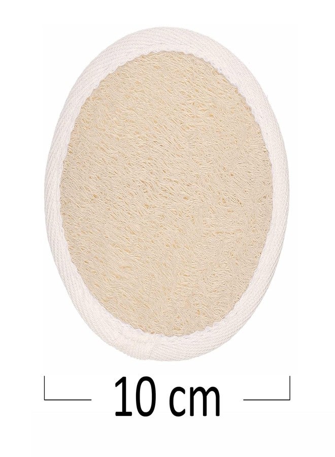ECO-FUSED Loofah Pads (Pack of 5) - Exfoliating Scrubbing Sponges - Natural Luffa Material - Essential Skin Care Product - for Shower/Bath - Fibrous Texture - Perfect for Face/Body Wash - Wet It and Apply Soap - Image 2