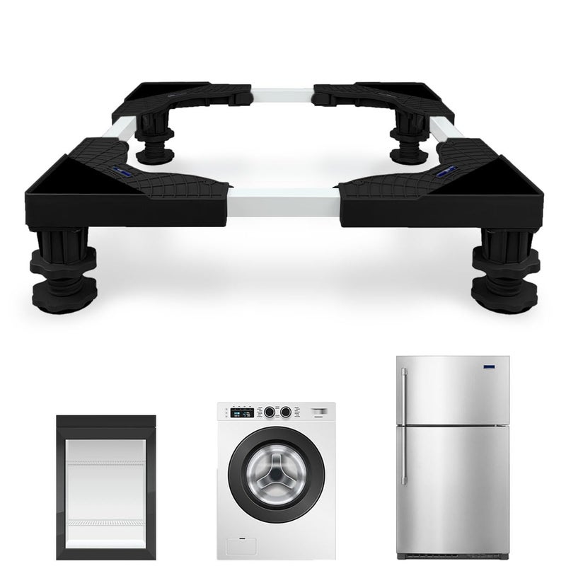 Kupao Mini Fridge Stand Adjustable Universal Base With 4 Strong Feet Washer Dryer Pedestal For Refrigerator  Washing Machine  Black - Image 1